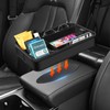 keketuohai Car Armrest Extra Storage Box,Center Console Organizer,Dash Mount Phone