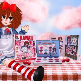 Raggedy Ann’s Kawaii Picnic Palette Eyeshadow Makeup Metallic Shimmer Cosmetic