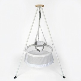 Portable cradle and swing, with soothing rocking motion, multifunctional baby trampoline cradle, suitable for infants aged 0-12 months, ideal for lying and sitting on baby crib, cradle bed and swing,