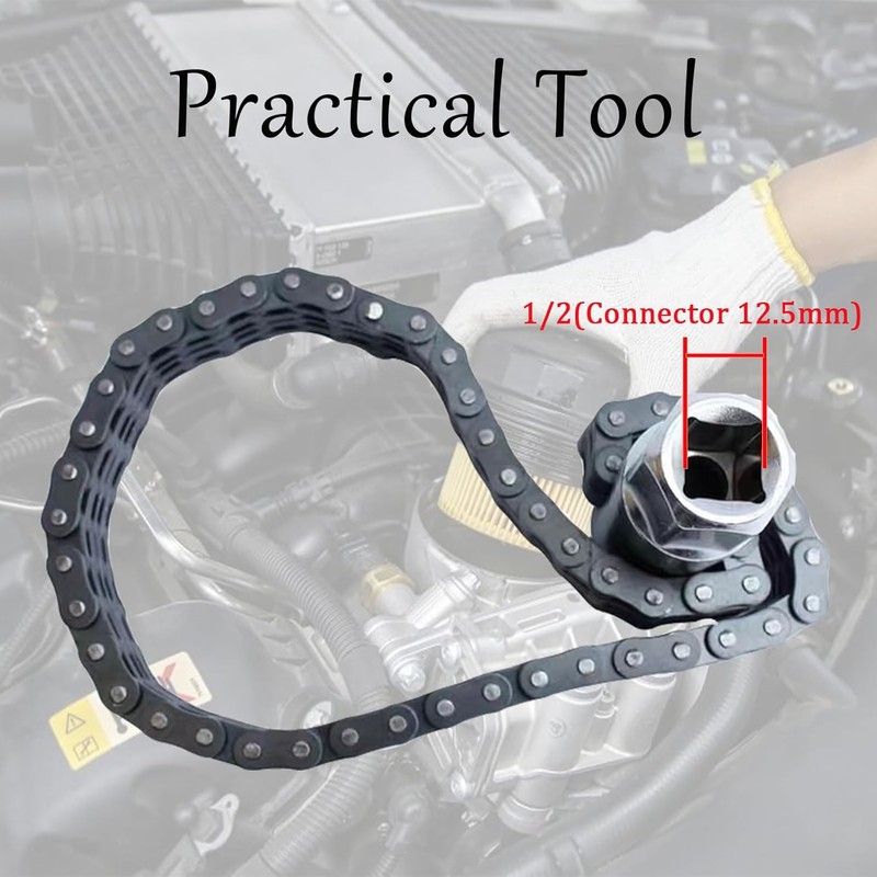Automotive Oil Filter Chain Wrench Adjustable Oil Filter Wrench Double
