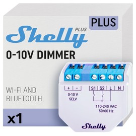 Shelly Plus 0-10V Dimmer | 2er Pack | Wi-Fi & Bluetooth Smart Dimming Controller | Home Automation | iOS Android App | Kein Hub erforderlich | Kompatibel mit Alexa und Google Home | Smart Scenes