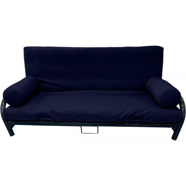 Danfuton 3 PCS Set Full Size Futon Mattress Cover, Bolsters,