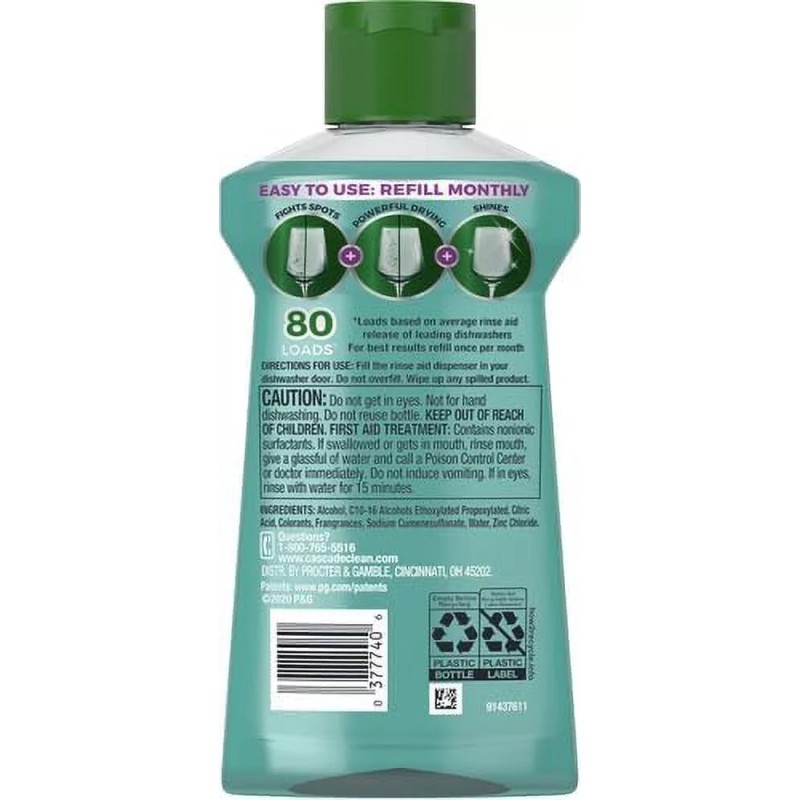 Cascade Platinum Dishwasher Rinse Aid 8.45 fl oz (80 loads)
