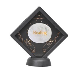 Gemstone Worry Stones, Healing Crystal with Engraved Inspirational Word Thumb Palm Stones Inspirational Chakra Worry Stone(Clear Quartz)