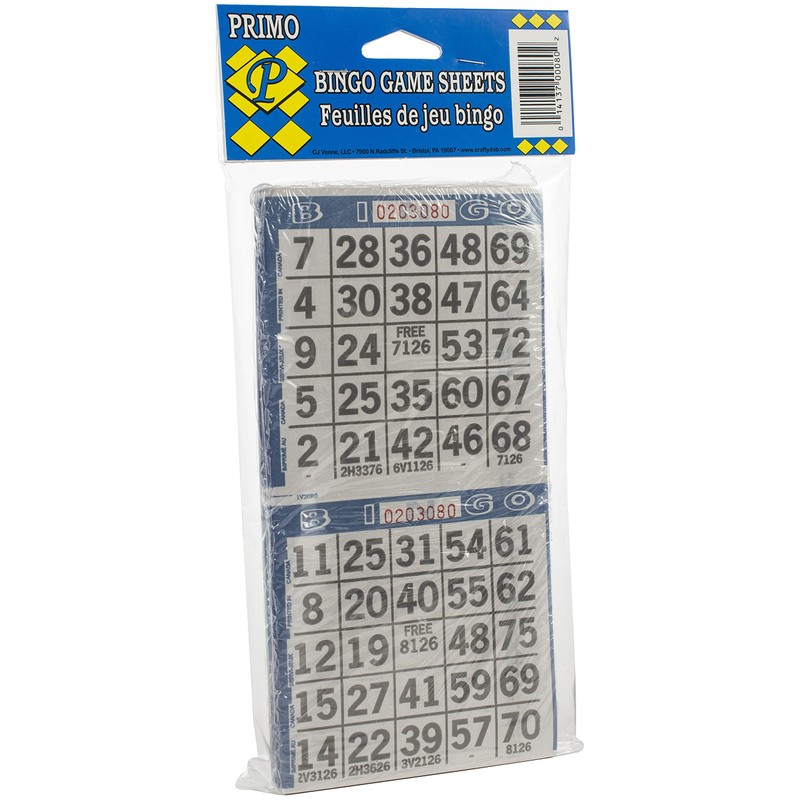 Clarence J. Venne, LLC Primo Bingo Paper 2-Game Sheets