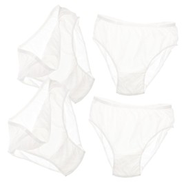 GANAZONO 4pcs Disposable Cotton Underpants for Pregnant Women Breathable Sanitary Pants for Postpartum Travel Menstruation Comfortable Reliable Outdoor Use White
