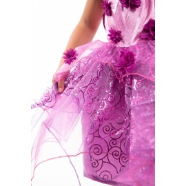 Little Adventures Purple Blossom Fairy Dress Up Costume (X-Large Age 7-9) - Machine Washable Child Pretend Play and Party Dress (wings sold separately)
