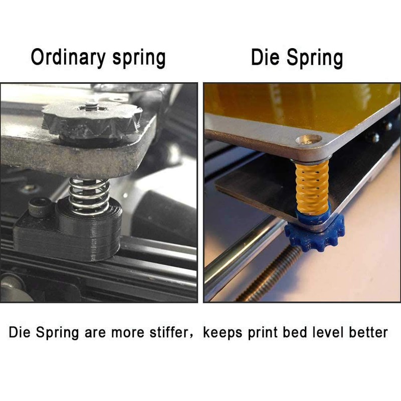 Aokin 3D Printer Bed Springs, 8mm OD 20mm Length Compression