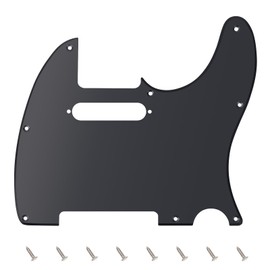 Banworks 1 Ply Tele Pickguard 8-Hole Electric Guitar Pickguard Scratch Plate for USA/Mexican Fender Modern Style Standard Tele Telecaster JT/HB-03 Matt Black