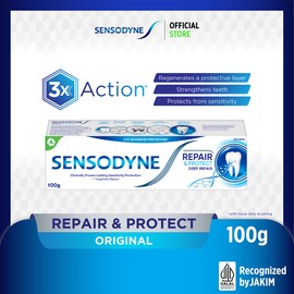 Sensodyne Toothpaste, Repair and Protect, Deep Repair, Lasting and Daily Sensitivity Protection, Original,100g x 1