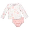 Gerber Baby Girl's Toddler Long Sleeved Rashguard Swim Bathing Suit