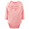 Carter's Girl's L/S Pink "Grandma's Favorite" Bodysuit