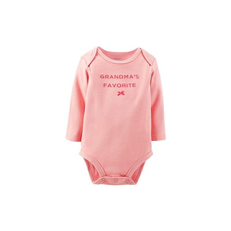 Carter's Girl's L/S Pink "Grandma's Favorite" Bodysuit