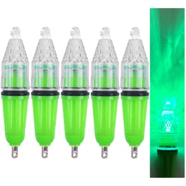 Green Underwater Fishing Light, 3 pcs / 5 pcs Deep Drop LED Waterproof Light Night Fishing Bait Lure Attractant Lamp 4.7in, 6.7in