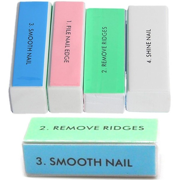 5 Pcs Nail Buffer Blocks 4 Way Nail Buffer Manicure
