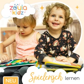 zoula kidz® Busy Board German - Quiet Book - Employment on the Plane Toddler - Toy for Air Travel Toddler - Travel Toy - Busy Board Montessori - Busy Board 3 Years