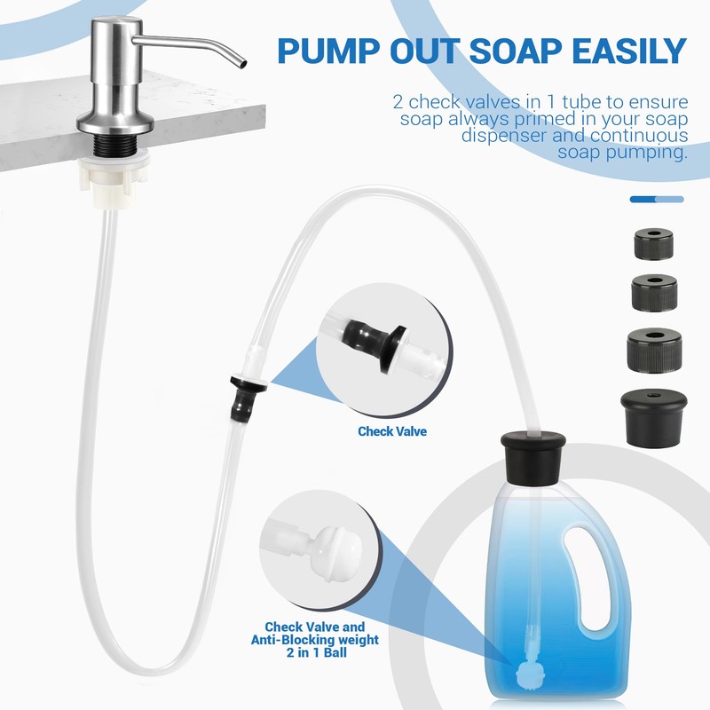 Yofidra Sink Soap Dispenser Extension Kit: Under Sink Dish Soap