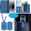 Funda para pasaporte con bloqueo RFID de piel, organizador de