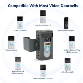 ²⁰²⁴Anti-Theft Doorbell Mount for RlNG/Blink Camera Doorbell, No-Drill Doorbell Door Mount for Houses Apartments Rentals, Home Security Doorbell Holder Accessories