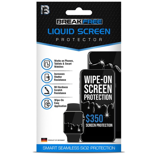 BREAK FREE Liquid Glass Screen Protector With $350 Coverage |