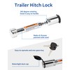 METOWARE Chrome Trailer Hitch Lock, 5/8" Dia Barbell-Style Locking Hitch