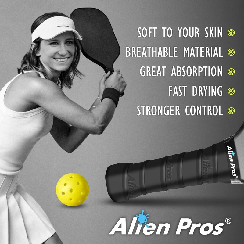 ALIEN PROS Pickleball Overgrip (4-Pack) with Ridges for better Grip