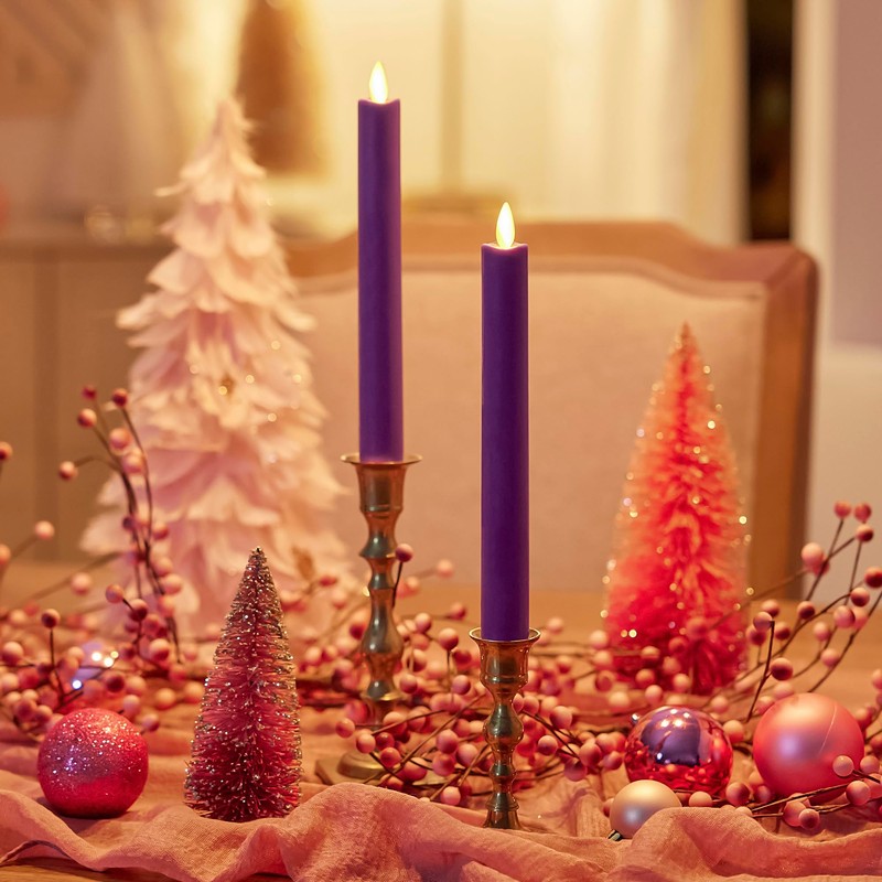 Luminara - Flameless Battery Operated Taper Candle - Purple -