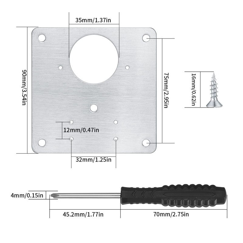 10 Pcs Stainless Steel Hinge Repair Kit, Brackets, Plate &
