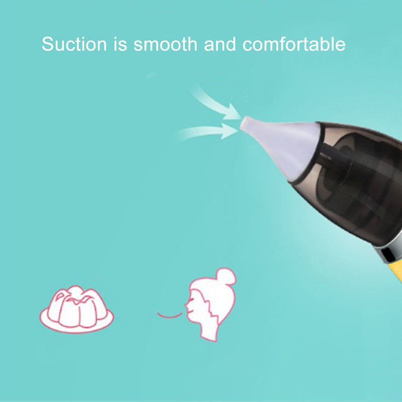 Electric Ear Nose Suction Set White Yellow Cleaning Multi Function