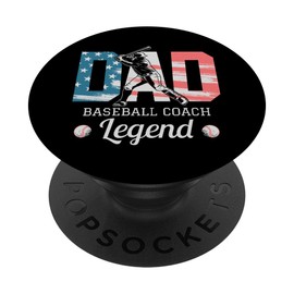 Dad Baseball Coach Legend Father's Day Gift Design