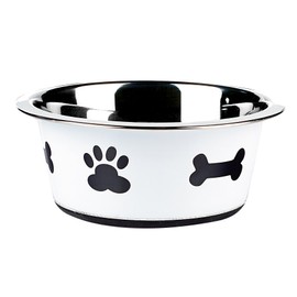 Classic Pet Products Classic Posh Paws Dish, 900 ml, White