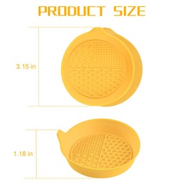Mandark 4PCS Car Cup Holder Coaster, Silicone Anti-Slip Vehicle Insert Water Bottle Mat, Automotive Interior Insulation Drink Cup Pad Decor Accessories, Universal for SUV, Sedan, Truck (Yellow)
