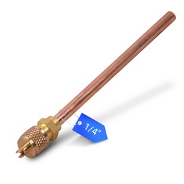 VIOKS Service Access Valve Filling Pipe with Schrader Valve 1/4 Inch SAE Quick Release Cap Filling Valve Fridge Check Valve for Pipes 6 mm Fridge Freezer Air Conditioning Refrigeration Technology