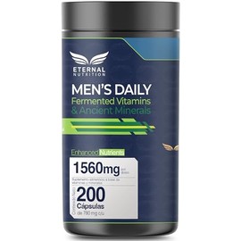 MENS DAILY MULTIVITAMIN AND ANCIENT MINERALS 4 en 1, 200 capsulas (1560mg por porcion) con Vitaminas, Minerales, Adaptogenos y Aminoácidos, by Eternal Nutrition - Ingredientes Naturales Premium
