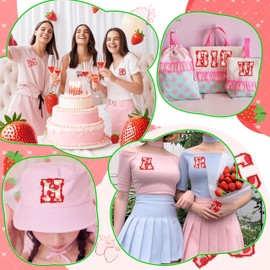 KINGSOW Strawberry Iron on Patches for Kids: 36PCS Preppy Letters A-Z and Numbers 0-9 Appliques for Clothing Backpacks Bags - Cute DIY Crafts for Parent-Child Activity Girls Daughter Gifts