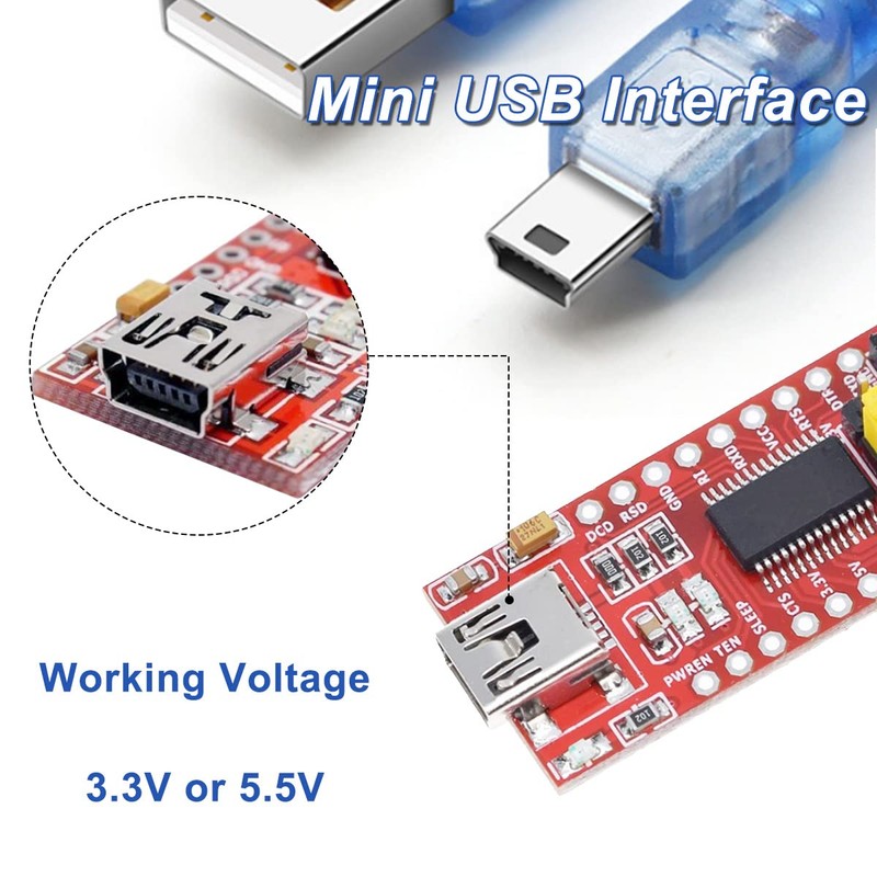 DAOKAI FT232RL Serial Adapter, USB to TTL Serial Converter Adapter