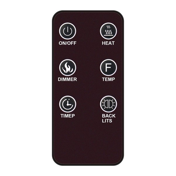 WF36BCFW Replacement Remote fit for Greystone RV Electric Fireplace Heater
