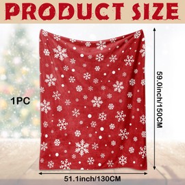 SERTAS Christmas Blanket Cuddly Blanket Christmas Fluffy Christmas Blanket Christmas Blanket Sofa Fleece Blanket Christmas Cuddly Blanket for Bed Sofa Bedroom Office (Red)