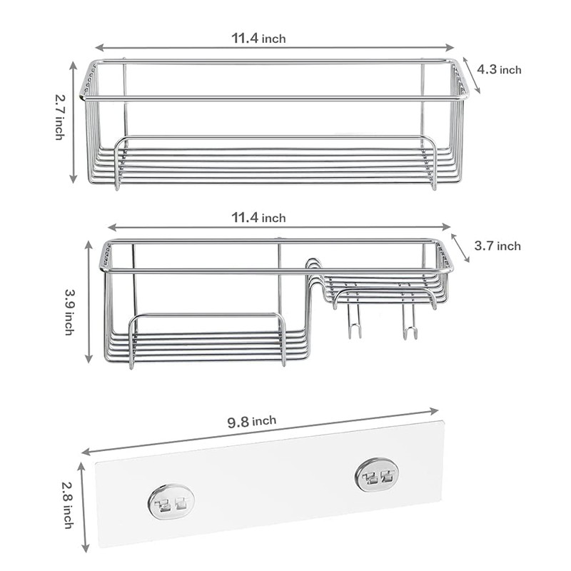 Nandae Shower Caddy Hanging Basket Shelf, 2 Pack Bathroom Basket