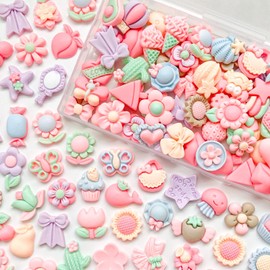 TANOKOX Decor Parts Mix Lucky Bag Pasting Parts, Resin Parts, Resin Parts, Cute Decoration Parts, Hair Clip, Hairpin Fairy Tale Color