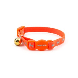 Ancol Hi-Vis Safety Kitten Collar, Neon Orange