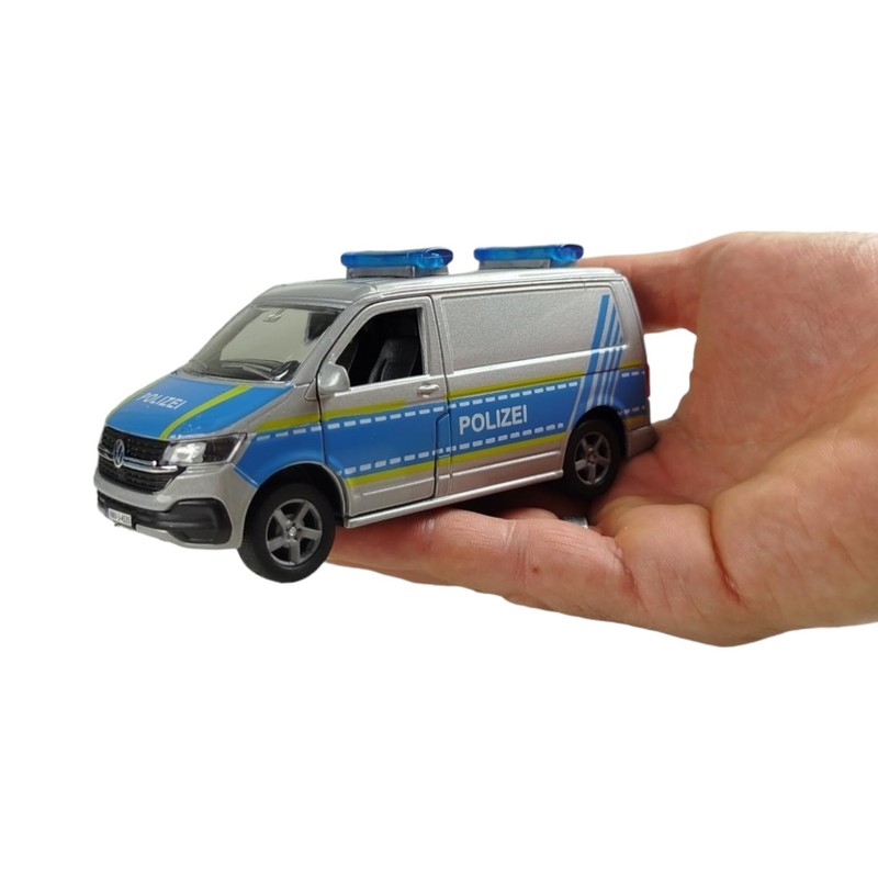 Kids Globe VW Transporter Police with Boat DE Die Cast