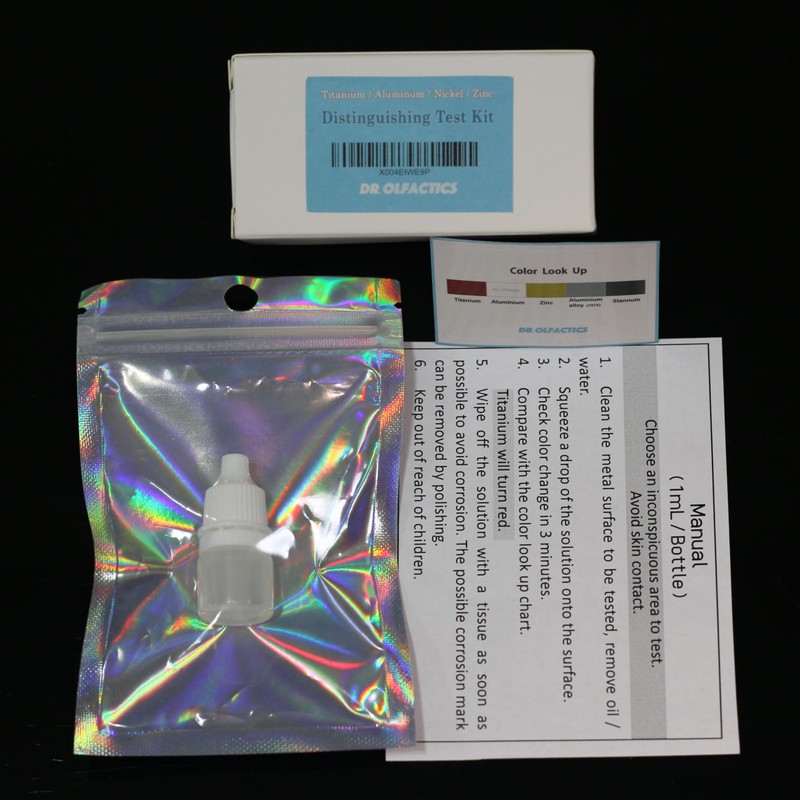 Titanium (Ti) Test Kit - Distinguish Titanium from Aluminum/Nickel/Tin/Zinc [Rapid