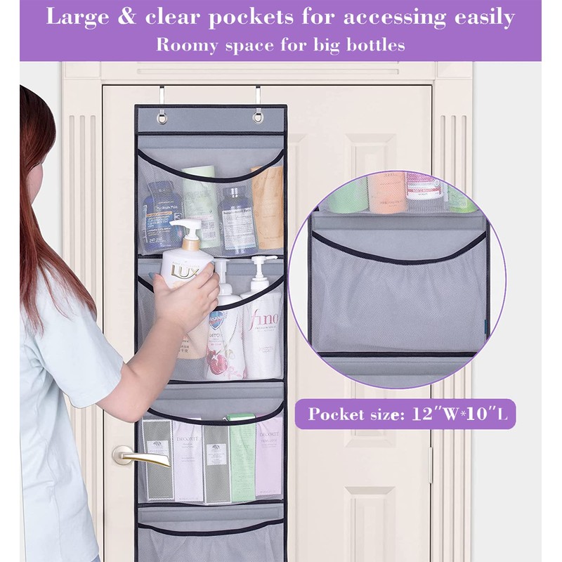 MISSLO 2 Pack Over the Door Storage Hanging Organiser with