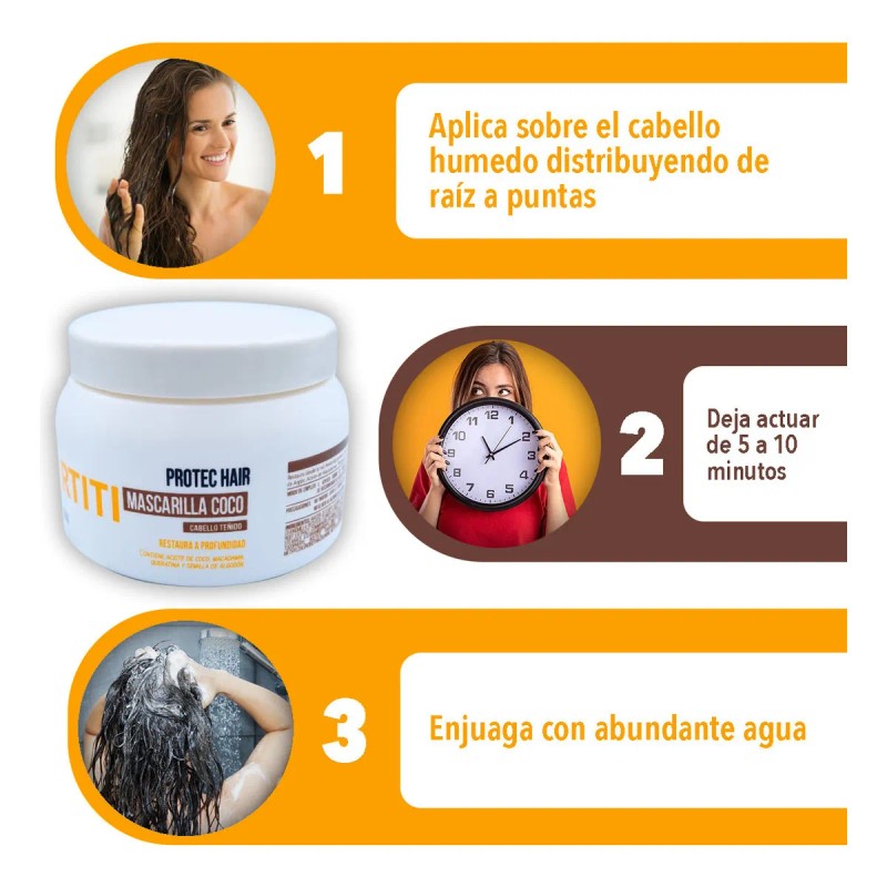 Mascarilla Cabello Teido Reparadora Con Keratina Y Coco