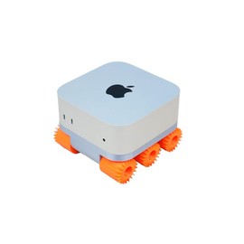 Calofsile Stand for Mac Mini M4 Docking Station, with Heat Dissipation and Height-Boosting Base (Mars Rover Design)(Orange)