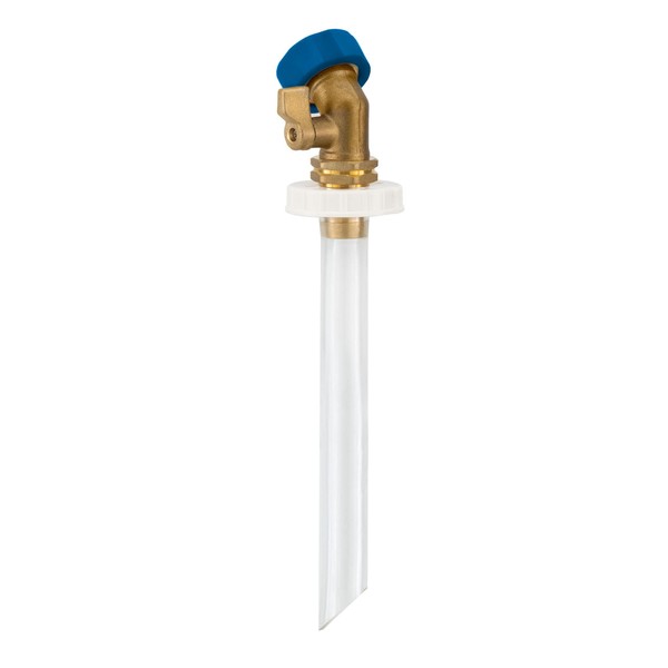 RecPro RV Secure Hands Free Water Tank Fill | Clear Tube | Brass Shut-Off | City Water Fill
