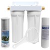 External RV Dual Water Filter System for RVs Boats Motor