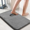 H.VERSAILTEX Grey Memory Foam Bathroom Rug 24x17 Absorbent Bath Rug