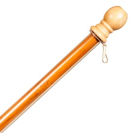 Evergreen Flag 56" Solid Wood Flag Pole with Holder and Anti-Wrap Tube for 3'x5' Estate Flag with Pole Sleeve, Use for Residential or Commercial